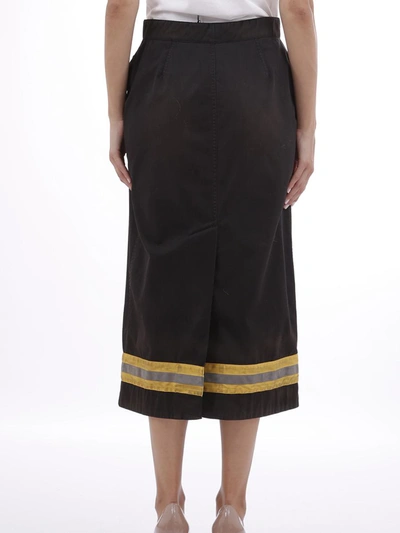 Shop Calvin Klein 205w39nyc Skirt With Reflective Band In Black