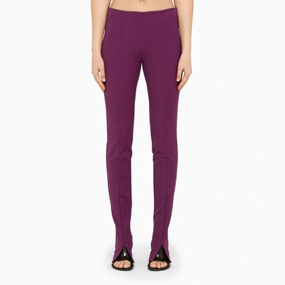 Shop Sportmax Skinny Trousers In Purple