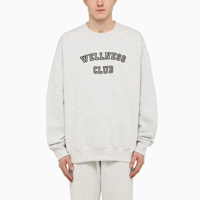 Shop Sporty And Rich Sporty & Rich Wellness Club Crewneck Sweatshirt In Grey