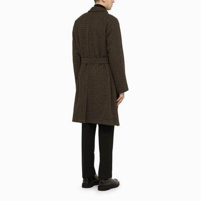 Shop Tagliatore Salomon Belted Coat In Brown