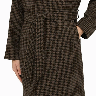 Shop Tagliatore Salomon Belted Coat In Brown