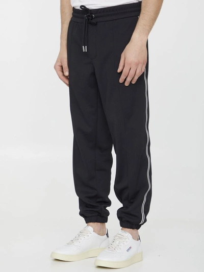 Shop Moncler Technical Fabric Joggers In Black
