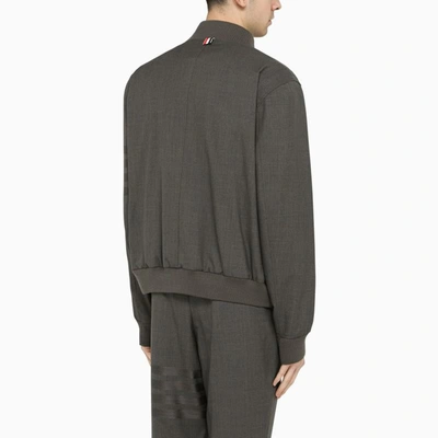 Shop Thom Browne Bomber Jacket In Grey
