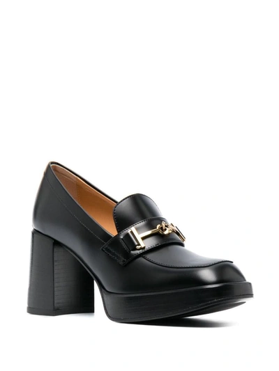 Shop Tod's Moccasins With Heel In Black