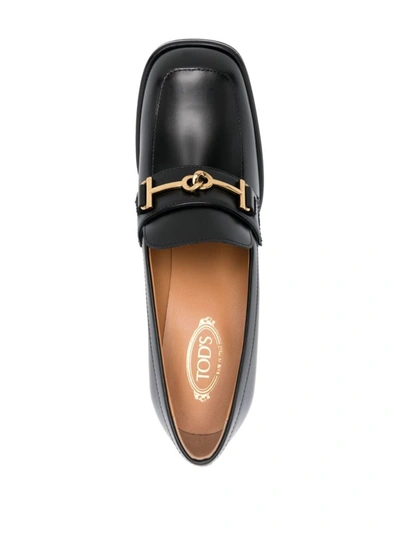 Shop Tod's Moccasins With Heel In Black
