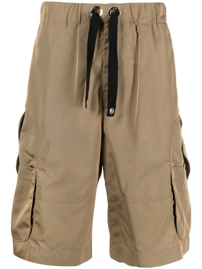 Shop Versace Drawstring-waist Shorts In Brown