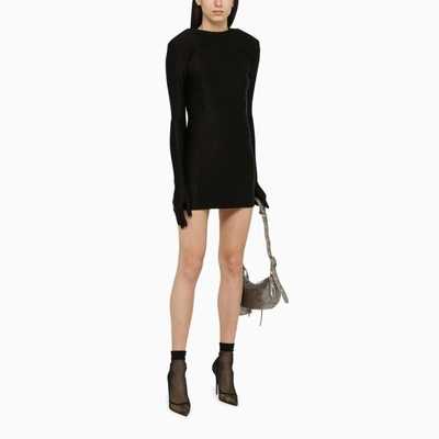 Shop Vetements Mini Dress With Gloves In Black