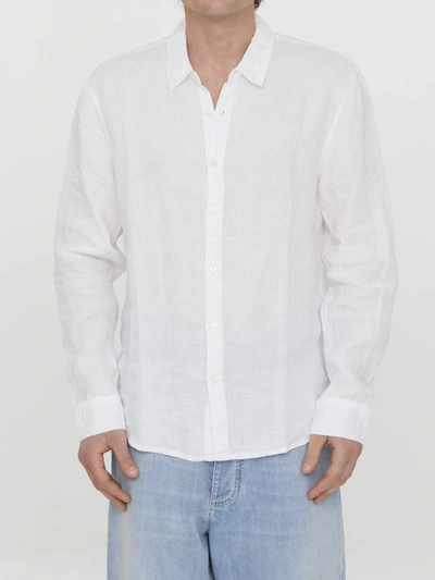 Shop James Perse White Linen Shirt