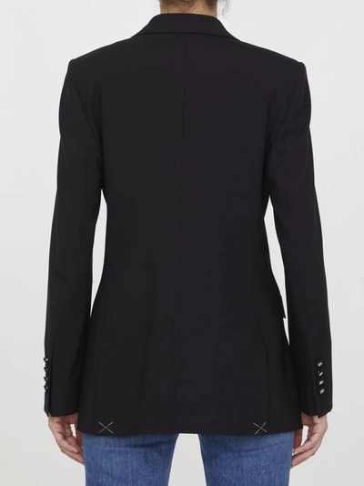 Shop Dolce & Gabbana Wool And Duchesse Tuxedo Jacket In Black