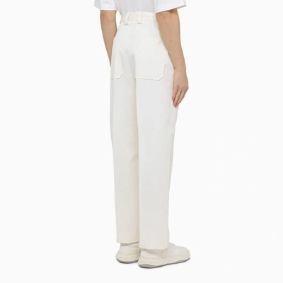 Shop Ermenegildo Zegna Zegna Cargo Trousers In White