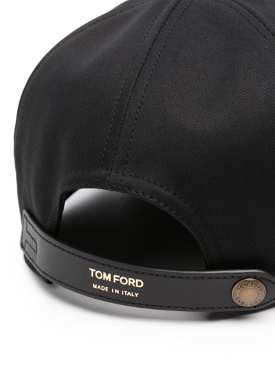 Shop Tom Ford Logo-embroidered Baseball Cap In Black