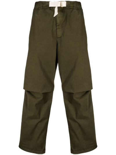 Shop Darkpark Adjustable Waist-strap Trousers In Green