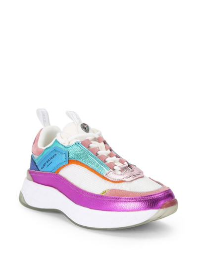 Shop Kurt Geiger Kensington Panelled Sneakers In Multicolour