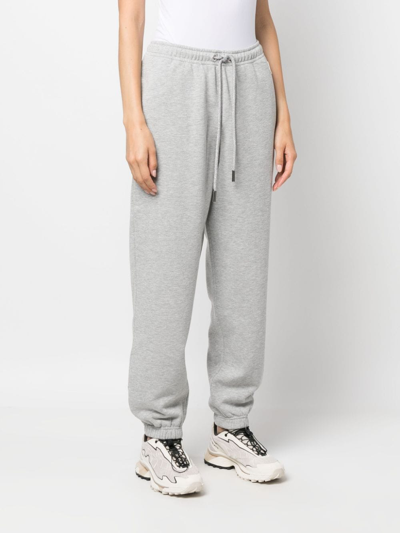 Shop Moncler Logo-patch Cotton-blend Track Pants In Grey