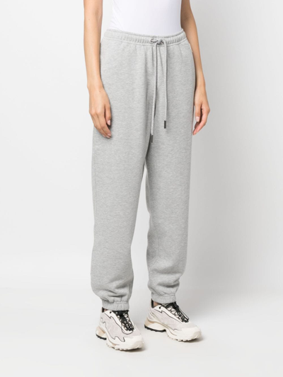 Moncler Logo-patch Cotton-blend Track Pants In Grey