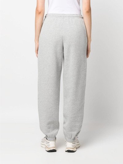 Shop Moncler Logo-patch Cotton-blend Track Pants In Grey
