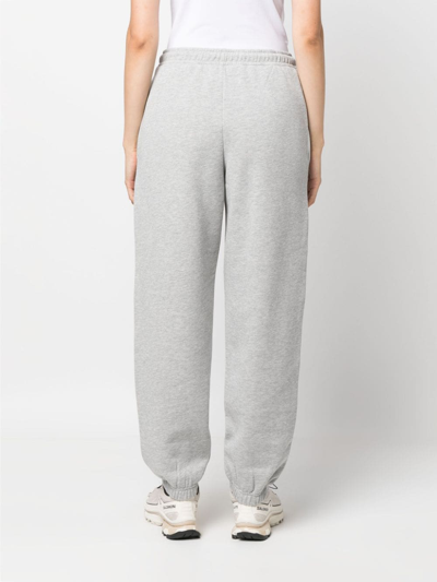 Moncler Logo-patch Cotton-blend Track Pants In Grey