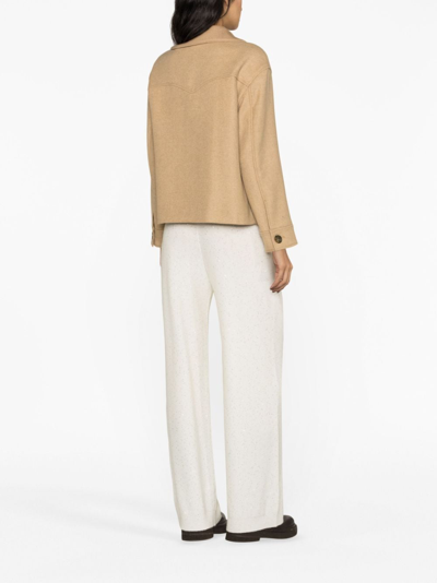 Woolrich Zip-up Ribbed-collar Jacket In Neutrals
