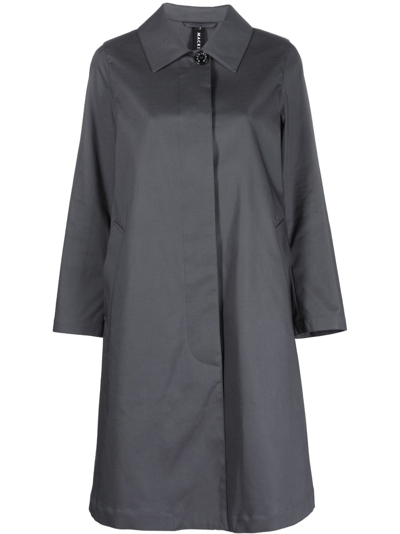 Shop Mackintosh Banton Cotton Trench Coat In Grey