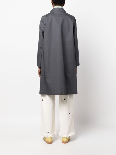 Shop Mackintosh Banton Cotton Trench Coat In Grey