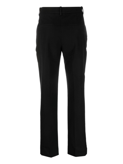 Shop Calvin Klein Cropped Gabardine Trousers In Black