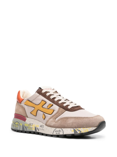 Shop Premiata Mick Panelled Sneakers In Neutrals