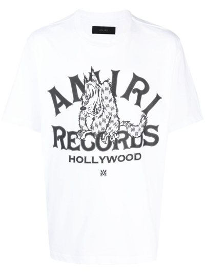 Shop Amiri Graphic-print Cotton T-shirt In White
