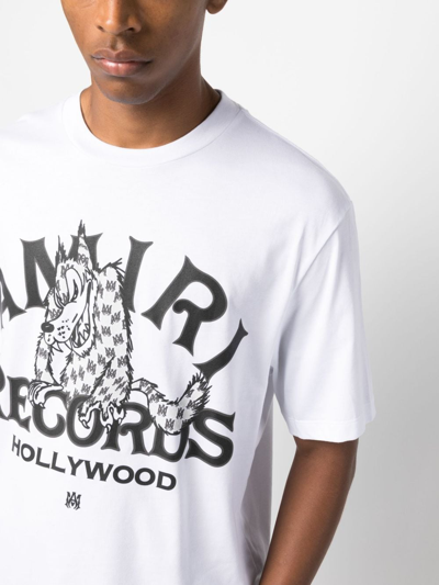 Shop Amiri Graphic-print Cotton T-shirt In White