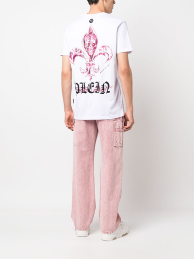 Philipp Plein Ss Chrome Round-neck T-shirt In White