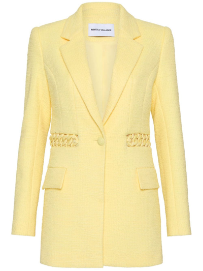 Shop Rebecca Vallance Claire Single-breasted Blazer In Yellow
