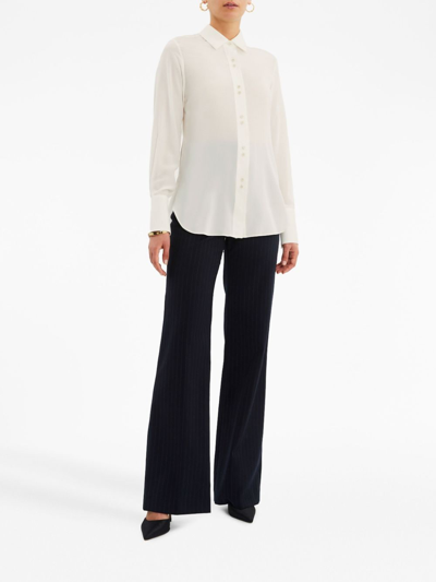 Shop Rebecca Vallance Pascal Long-sleeve Shirt In White