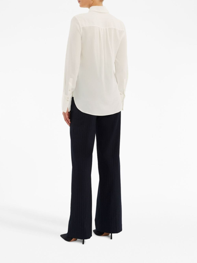 Shop Rebecca Vallance Pascal Long-sleeve Shirt In White