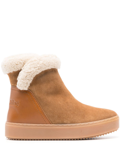 Shop See By Chloé Juliet Suede Ankle Boots In Brown