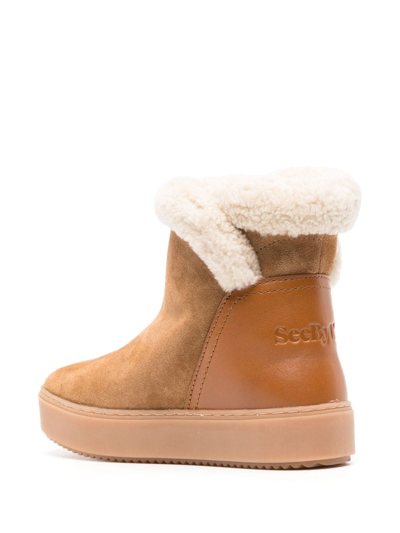 Shop See By Chloé Juliet Suede Ankle Boots In Brown