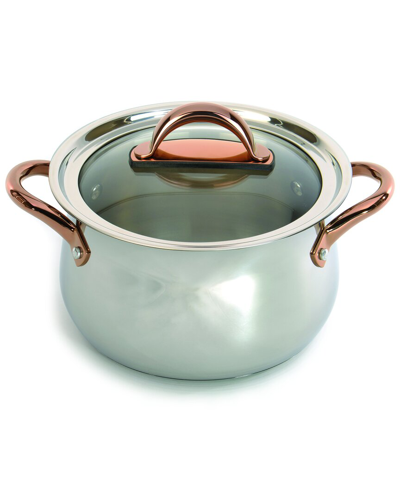 Shop Berghoff Ouro Gold Stainless Steel 8in Casserole With Lid In Silver