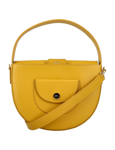 Shop Apc A.p.c. Le Pocket Small Shoulder Bag In Yellow