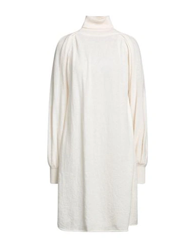 Shop Gentryportofino Woman Midi Dress Cream Size 12 Alpaca Wool, Polyamide, Virgin Wool In White
