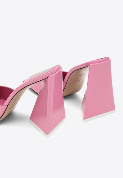 Shop Attico Devon 120 Patent Leather Mules In Pink