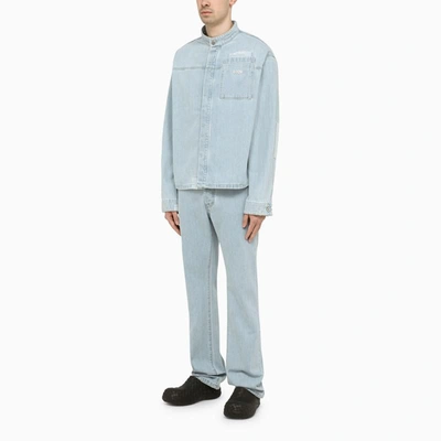 Shop 032c Denim Jeans In Light Blue