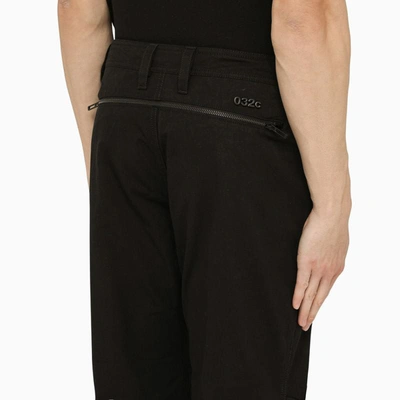 Shop 032c Trousers With Zip In Black