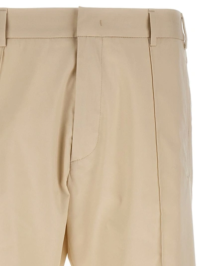 Shop 424 Pants With Front Pleats In Beige