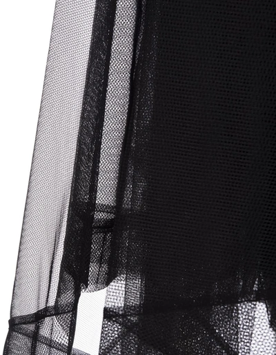 Shop Alexander Mcqueen Paris Midi Net Skirt In In Black