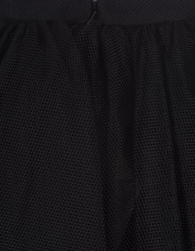 Shop Alexander Mcqueen Paris Midi Net Skirt In In Black