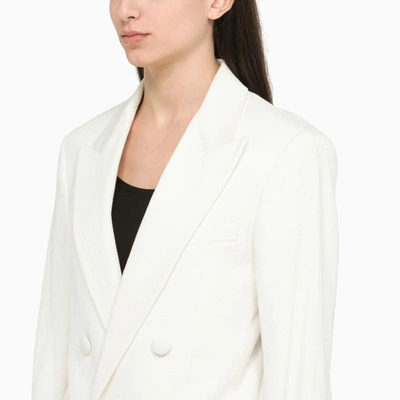 Shop Ami Alexandre Mattiussi Ami Paris Double-breasted Jacket In White