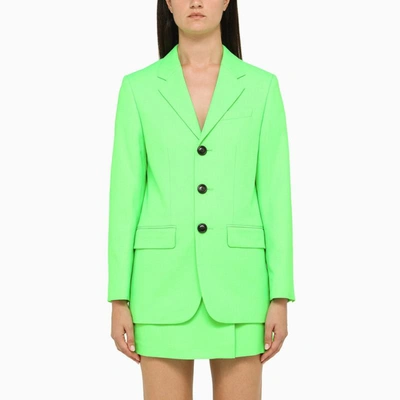 Shop Ami Alexandre Mattiussi Ami Paris Single-breasted Blazer In Green