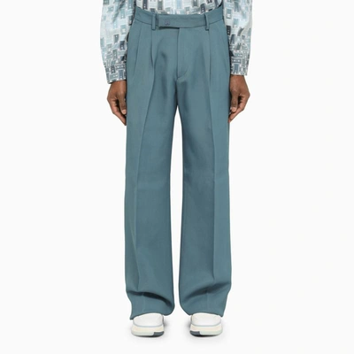 Shop Amiri Trousers In Blue