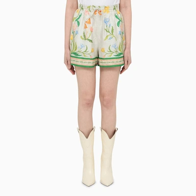 Shop Casablanca Floral Shorts In Print