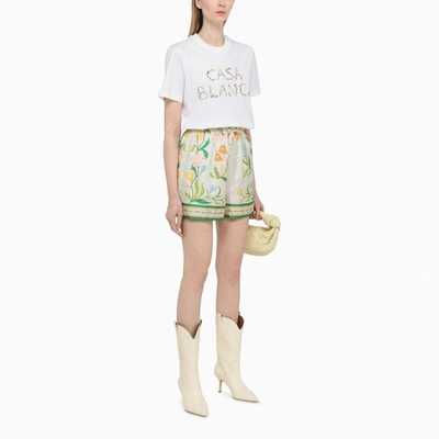 Shop Casablanca Floral Shorts In Print