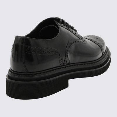 Shop Dolce & Gabbana Black Leather Francesina Shoes