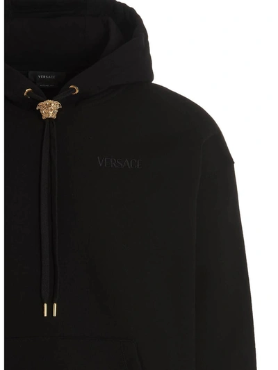 Shop Versace 'medusa' Hoodie In Black